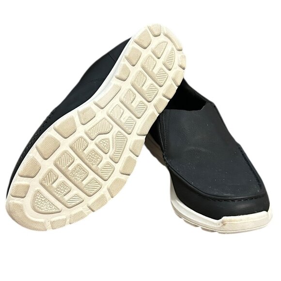 Perry Ellis Portfolio Ultra Foam Black Casual Oxford Slip-On Shoe Sz 11 Normcore - Picture 2 of 7